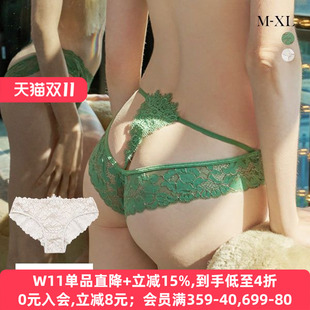 ANNEBRA内裤 Playful 女性感透肤蕾丝复古刺绣火辣镂空低腰三角裤