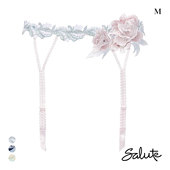 华歌尔Salute吊袜带女奢华立体浮雕刺绣性感腿环丝袜防滑夹22G