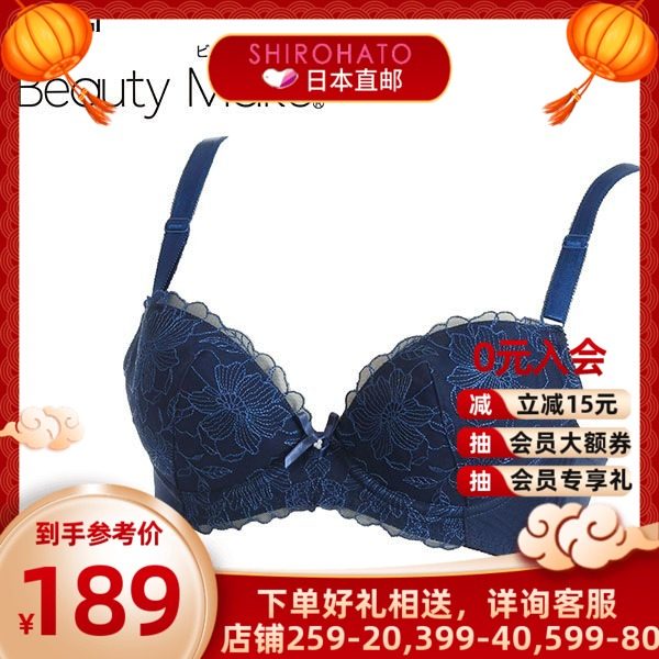 厚木ATSUGI女士内衣聚拢上托收副乳矫正立体美胸蕾丝透薄少女文胸