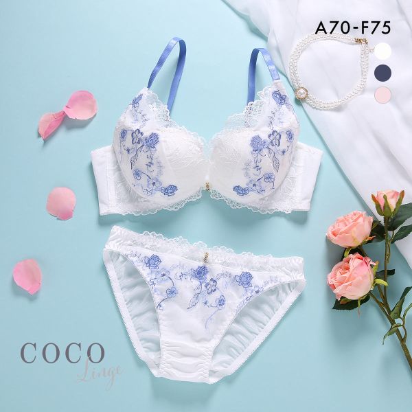 聚攏收副乳性感蕾絲刺繡文胸套裝