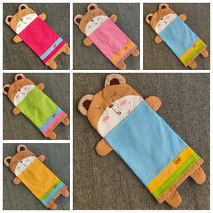 拼接刺绣可爱睡梦小熊图案宝宝、幼儿园0-8岁儿童卡通单人枕套