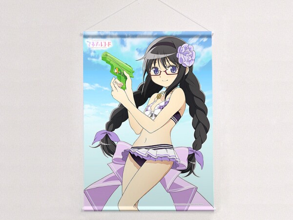 窗帘魂 魔法少女小圆 外传纪录 晓美焰 鹿目圆 水着泳装b2挂画