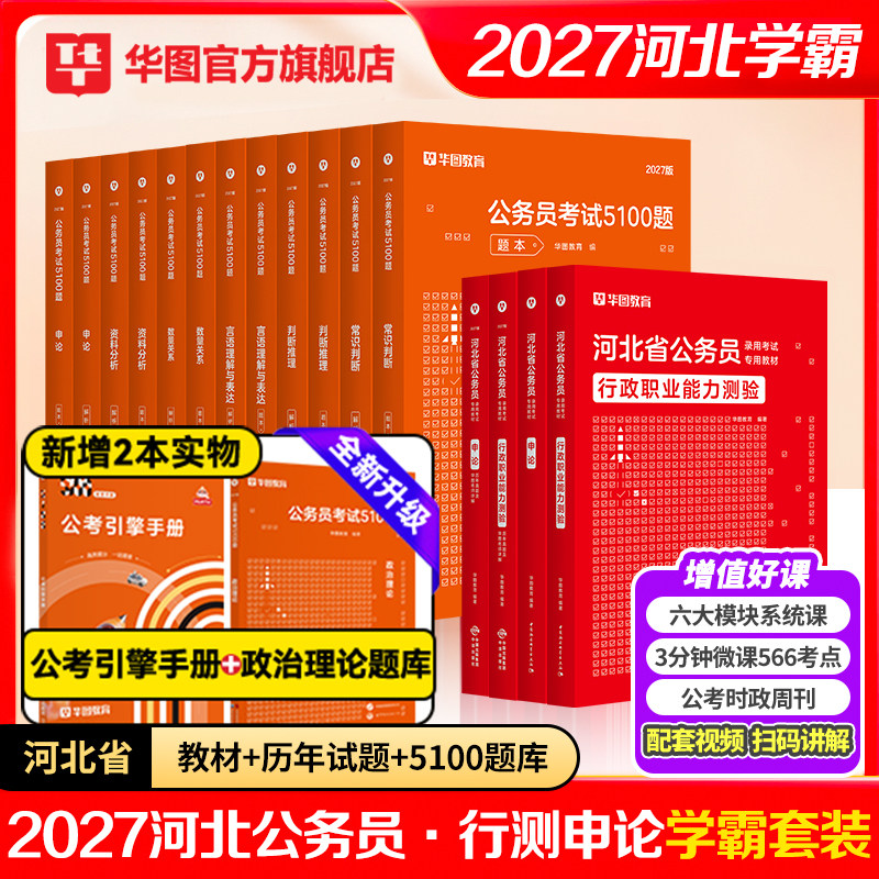 华图河北省公务员考试2027申论行政职业能力测验行测历年真题考前5000题库选调生考前1000题库河北公务员考试2026省考