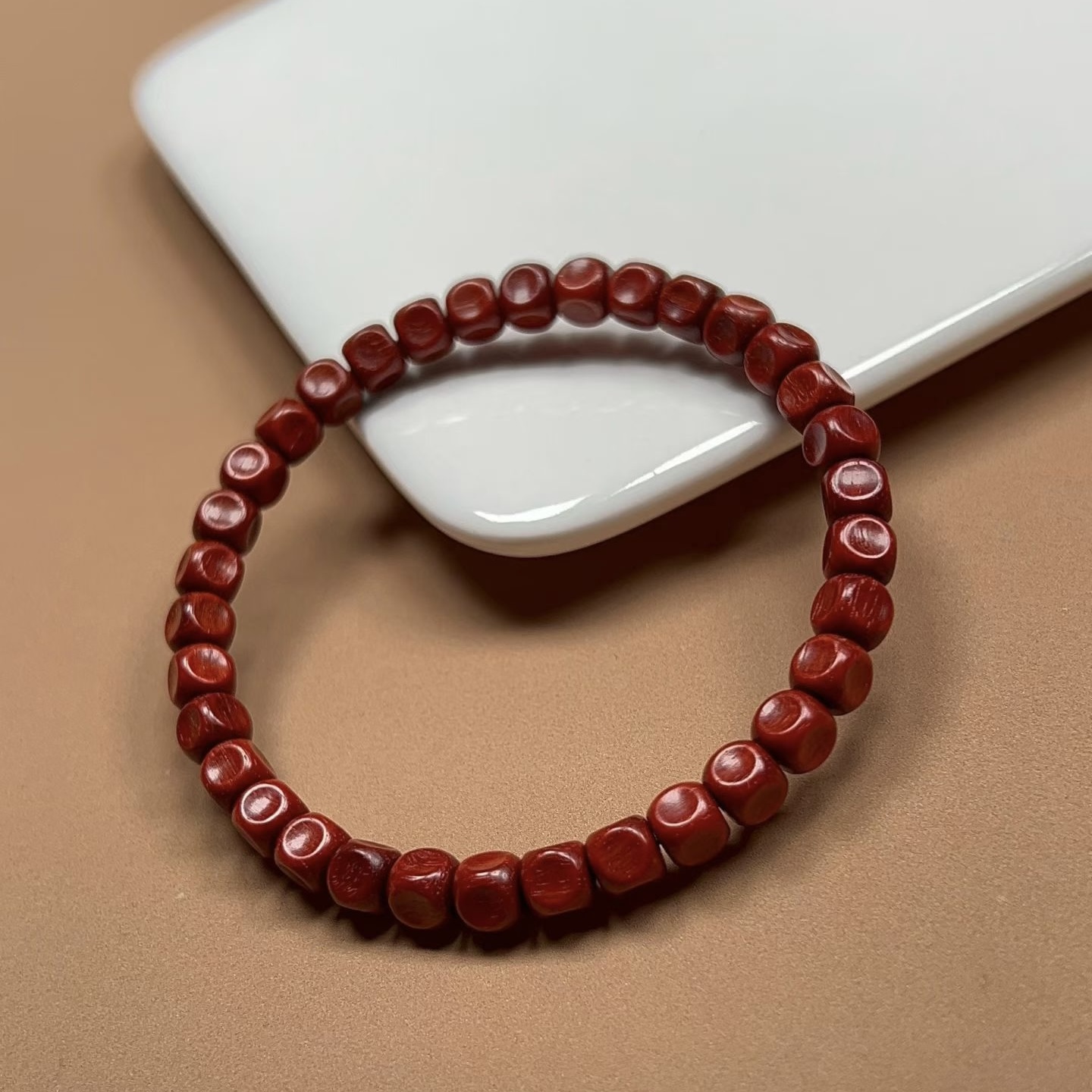 小叶紫檀凹面六方手串