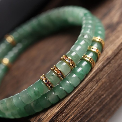 非洲翡翠药片直切手串