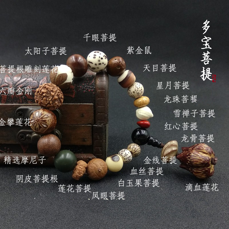 十八子菩提手串天然籽18男女佛珠