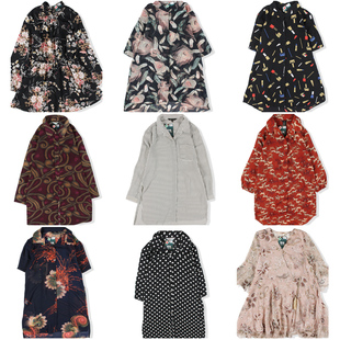 古着vintage复古日森系外贸夏小清新吊带法式 碎印花雪纺连衣裙060