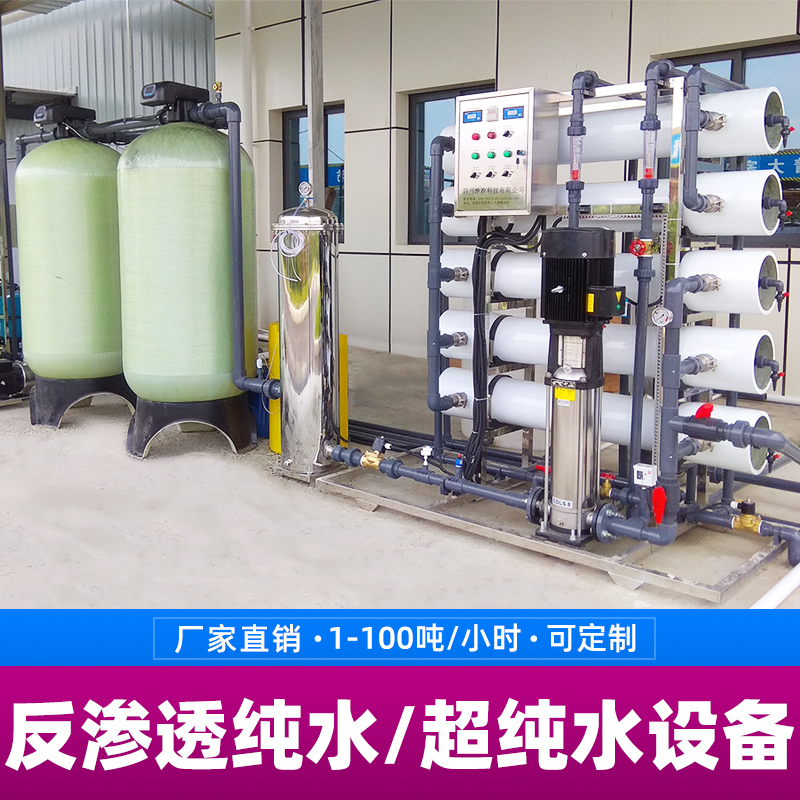 大型工业ro双级反渗透纯净水edi超纯水高纯水生产设备水处理装置