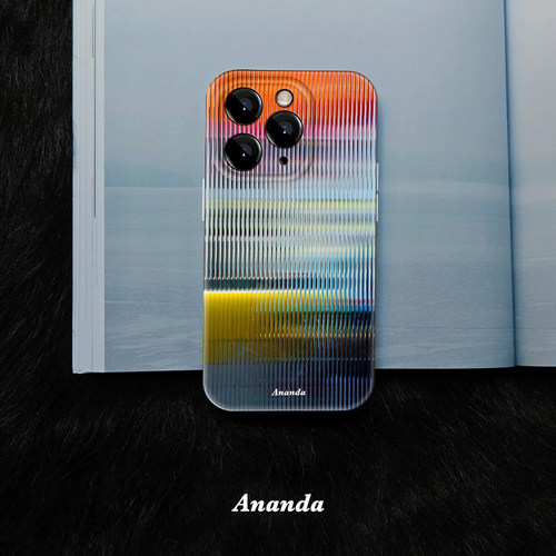 酸性霓虹设计适用iPhone15promax手机壳氛围感14promax个性新款13光影艺术15pro酷炫12全包菲林钢化玻璃小众