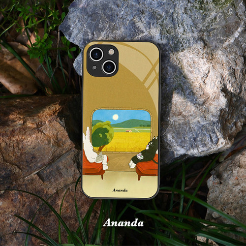 白兔与黑猫趣味插画情侣手机壳「一起去旅行」iPhone16promax苹果15小众13设计保护套14全包精孔菲林华为vivo