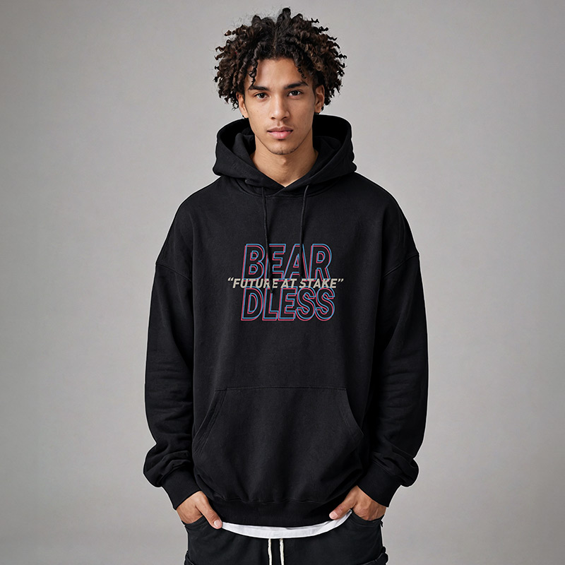 纯棉重磅美式卫衣男大码宽松潮牌高街男士oversize套头连帽衫上衣