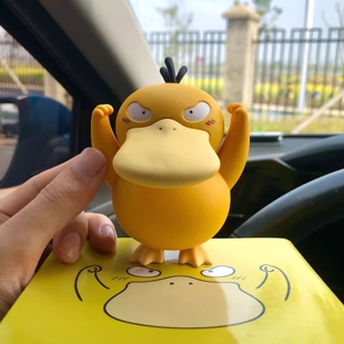 可达鸭摆件奋斗鸭冲鸭坤鸭神奇宝贝玩偶手办模型车载桌面摆件加油