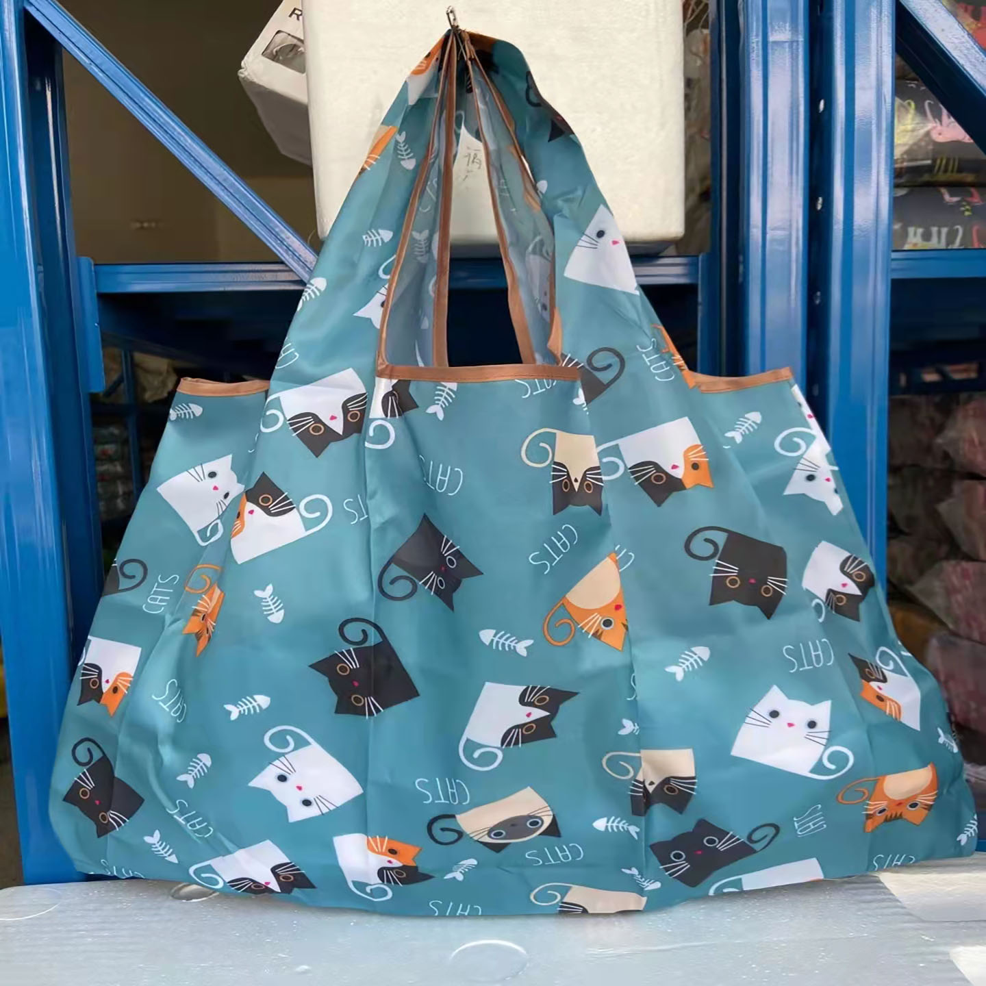 可折叠防水卡通牛津布环保购物袋