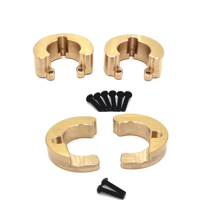 易控 1/10 YK4106 遥控车零配件 升级金属前后车轮 黄铜配重块