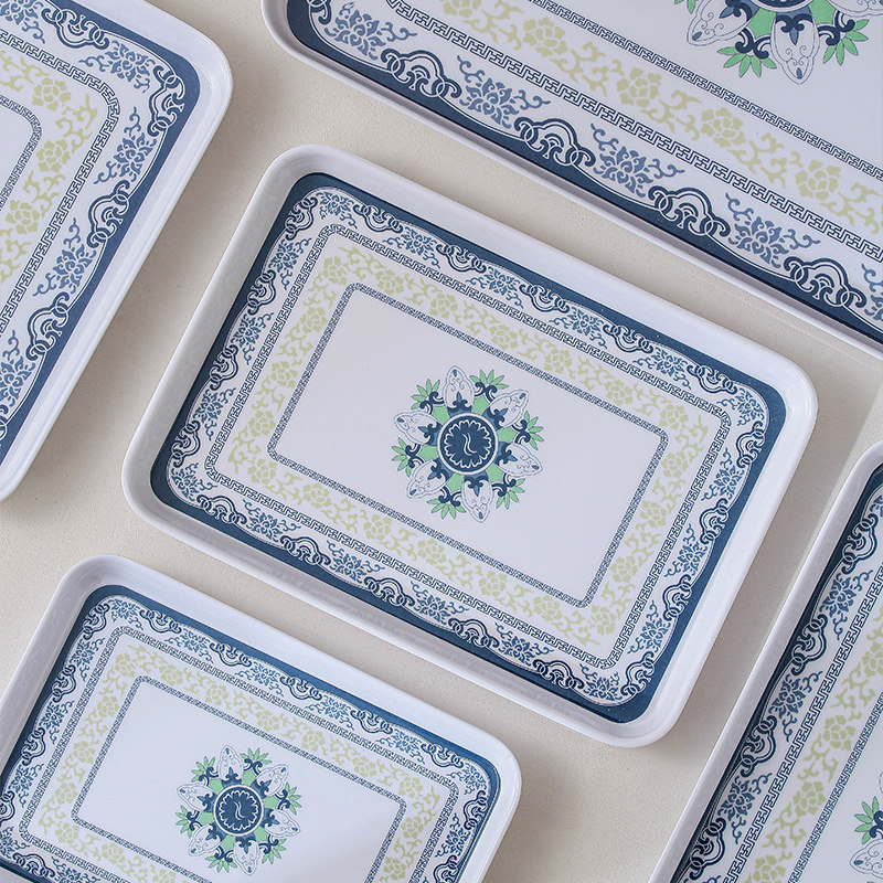 网红新中式杯子茶水托盘家用客厅长方形放茶杯水杯茶盘密胺收纳盘,餐饮具,盘,淘宝优惠券,粉丝福利购,淘宝优惠卷