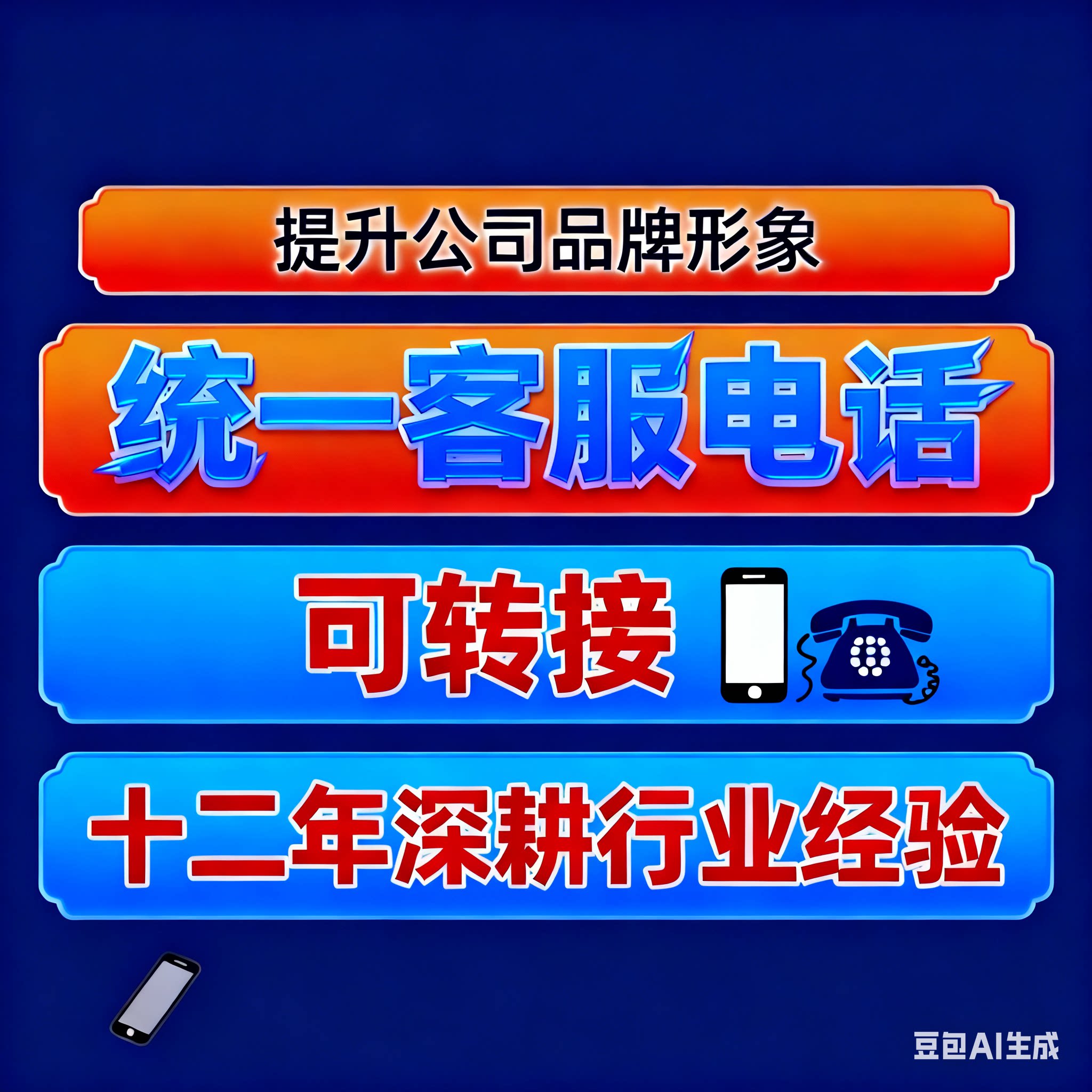 企业客服热线服务号转接号办理 全国客服办公统一服务号办理号