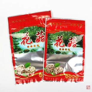 送礼佳品花菇干货塑料礼品包装袋子自封袋子可手提250克500克批发