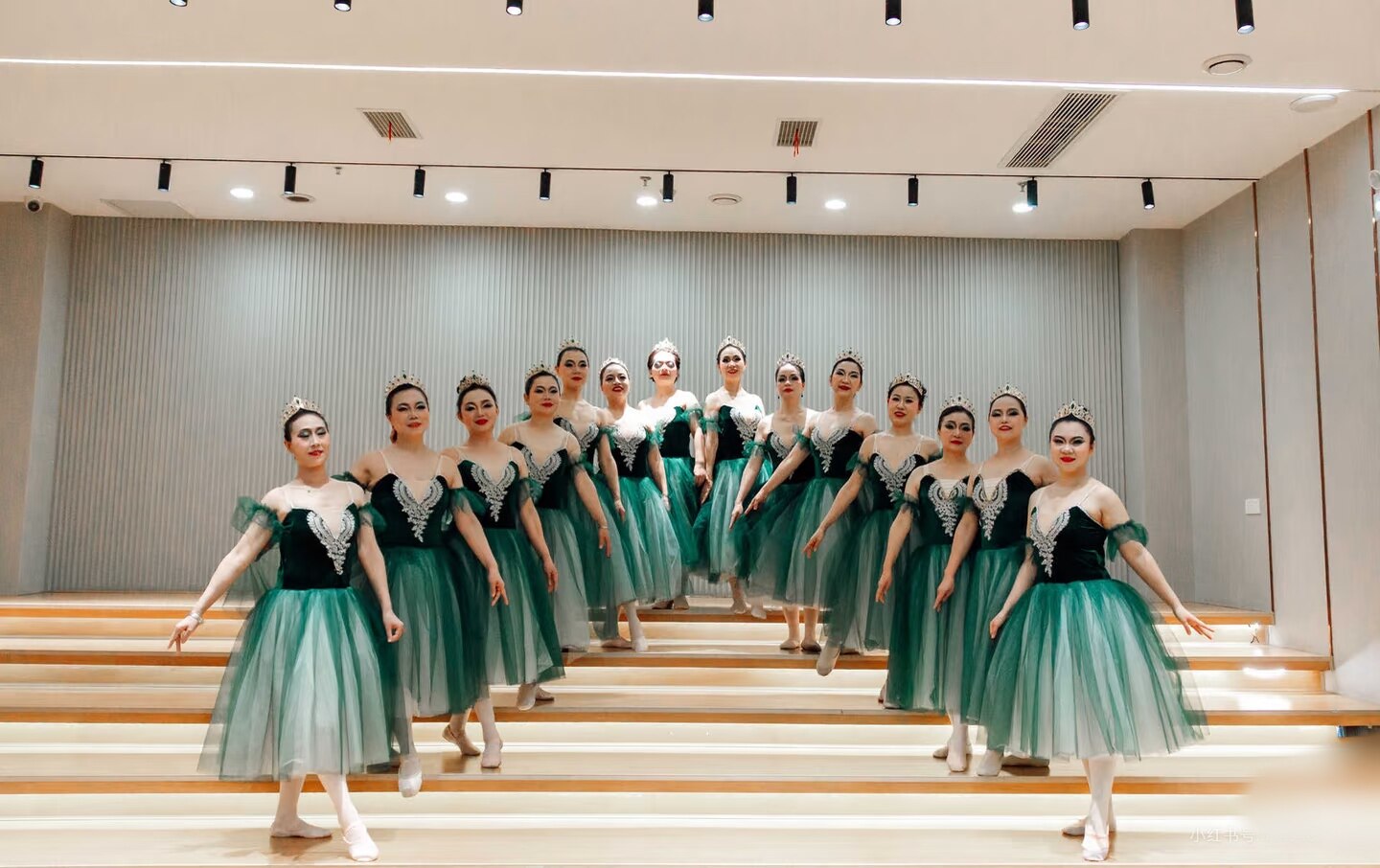芭蕾舞裙演出绿色儿童公主舞蹈长裙纱裙篷篷裙舞台仙女芭蕾演出服
