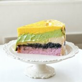 火遍日韩无蔗糖6寸五色彩虹巴斯克蛋糕芝士奶乳酪生日蛋糕送礼物