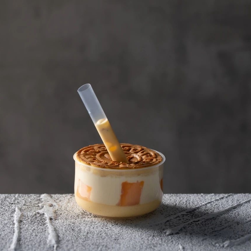 网红甜品可以吸的芋泥奶酪多水果口味千层慕斯罐盒子蛋糕