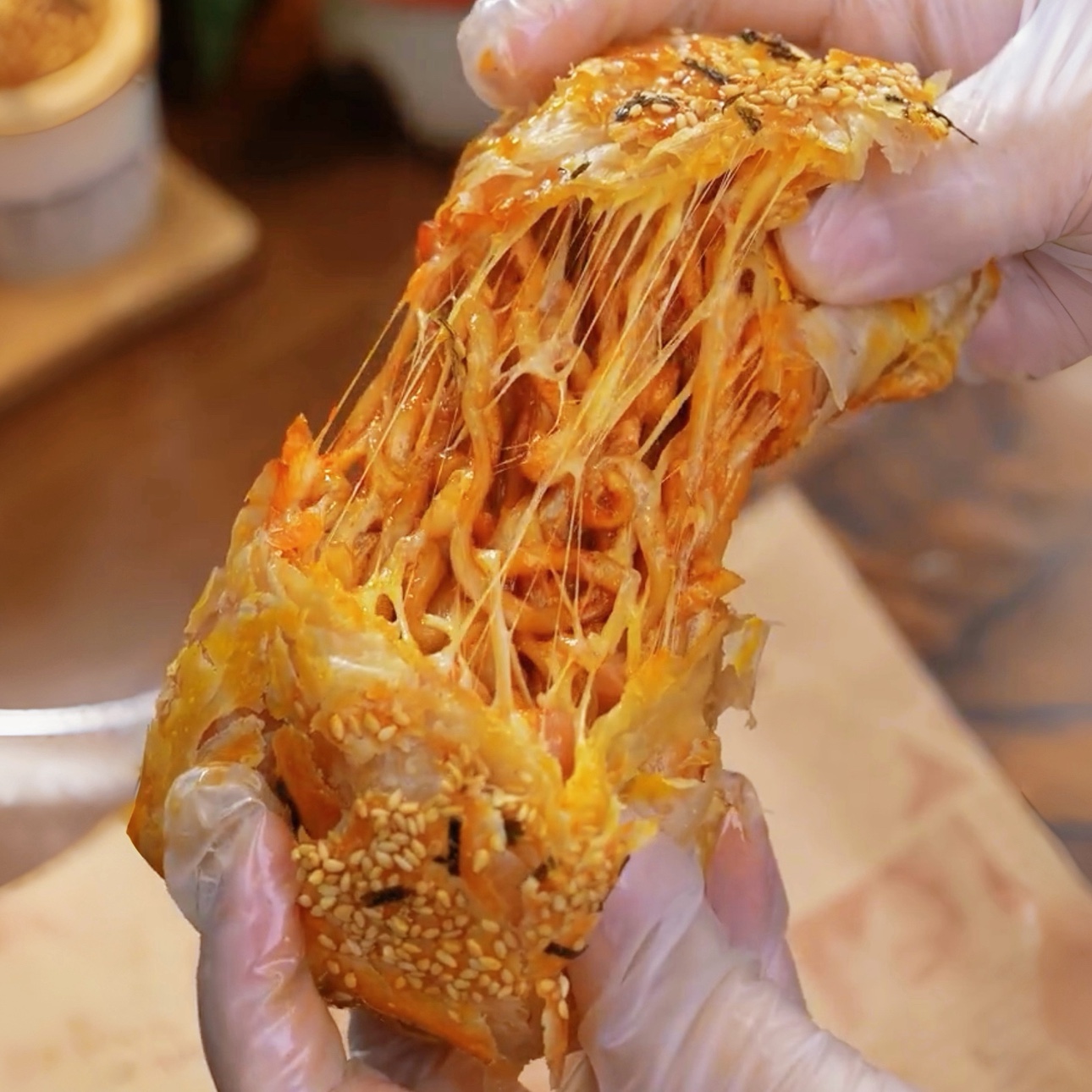 火鸡面芝士拉丝烤酥饼手工现做创意新中式糕点健康即零食早餐点心