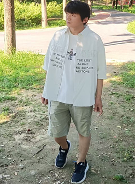 City hunter城市猎人男装休闲潮流年轻活力青年中袖衬衫外套