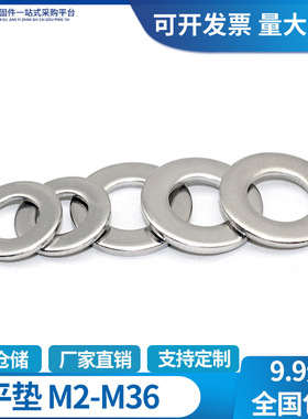 304/316/201不锈钢平垫垫片螺丝垫圈金属介子M3M4M8M10M12M36GB97
