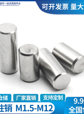 304不锈钢圆柱销滚针定位销子实心固定销钉M2M3M4M5M6M8M10GB119