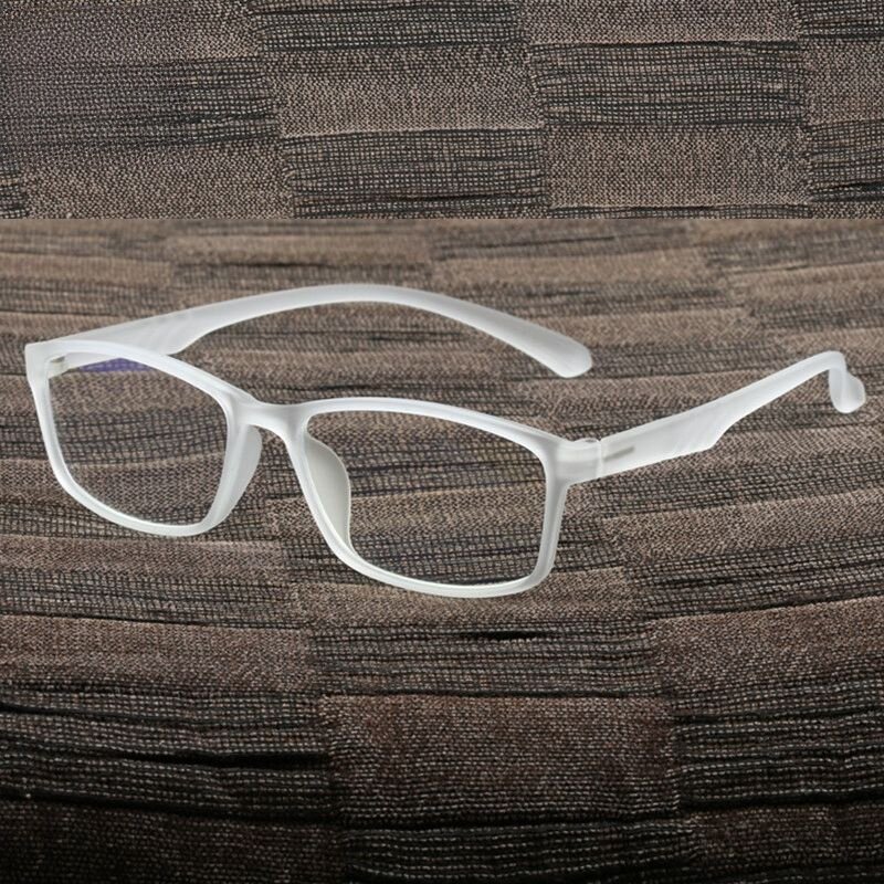磨砂透明白框时尚舒适TR90老花镜男女款超轻便携防蓝光平光老化镜