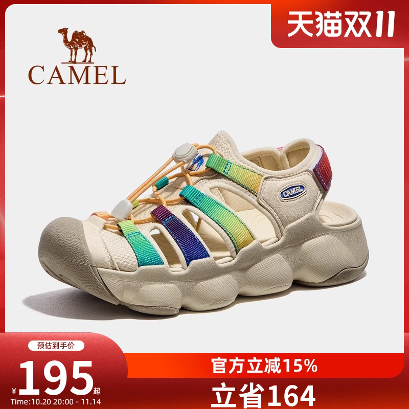 骆驼户外凉鞋女士夏季新款透气涉水溯溪鞋包头徒步防滑运动沙滩鞋