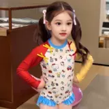 Купальник, мультяшный комбинезон для девочек, защита от солнца