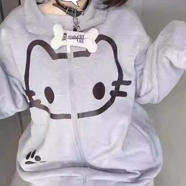 猫咪秋季新款开衫宽松外套二次元