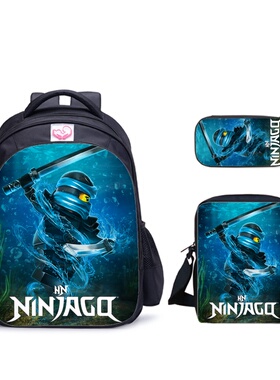 新三件套-书包+挎包+笔袋-乐高LEGO Ninjago Season5系列卡通图案