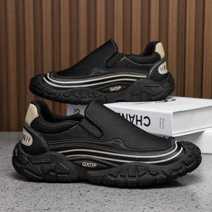 玟若服饰休闲男鞋夏季新款网面透气软底懒人鞋上班工作防滑运动鞋