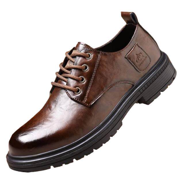 奥维格姿男鞋维踏优品男士皮鞋2026新款雅丹风真牛皮商务休闲鞋子