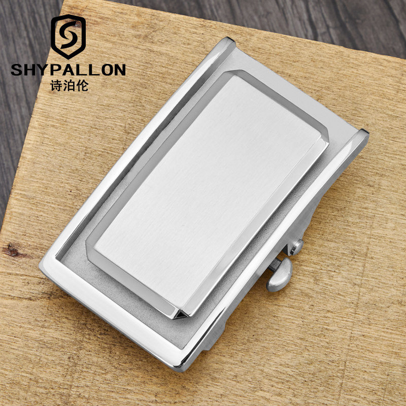 皮带扣头男3.5cm内穿式无牙扣316不锈钢裤带头3.8cm青年腰带扣头