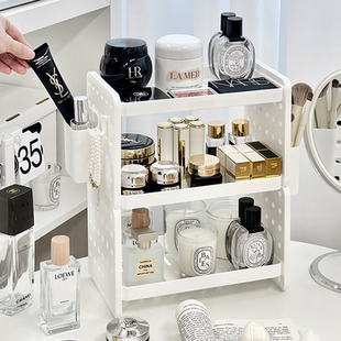 桌面收纳盒置物架洞洞板多功能宿舍好物桌面化妆品寝室柜储物架子