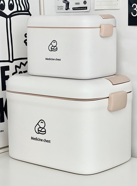 家用医药箱实用小药盒儿童家庭药品收纳箱医疗箱药盒药物收纳盒女