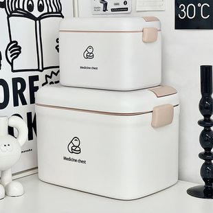 家用医药箱实用小药盒儿童家庭药品收纳箱医疗箱药盒药物收纳盒女