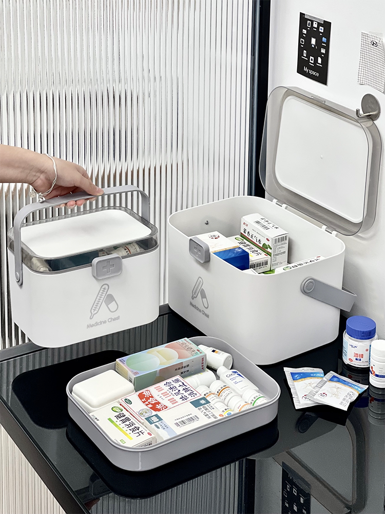 가정용 약 상자 약 상자 애완 동물 용품 보관 상자 고양이와 개 공급 상자 보관 상자 수리 도구 보관 간단한 스타일