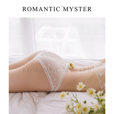 性感透明网纱蝴蝶结中低腰内裤