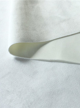 白色 进口弹力针织 鹿皮绒 鸡皮绒布料连衣裙高级时装麂皮绒面料