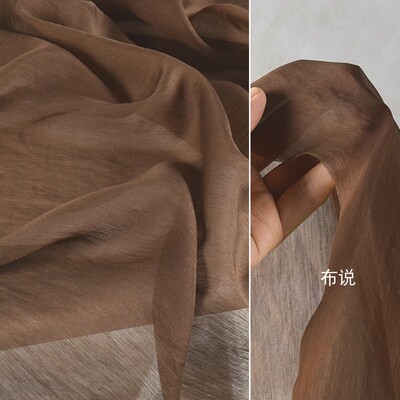 栗色柔软内衬服装布料天丝棉