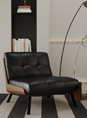意式极简风单人沙发设计师款客厅休闲DK现代简约洽谈轻奢别墅椅子
