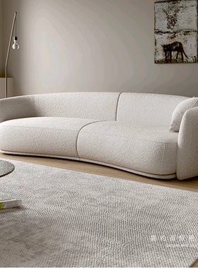 简约轻奢婚纱店弧形沙发设计师异形白色售楼处会所休闲区接待沙发