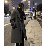 现货1014-FY607-P128得物直播精品秋冬毛呢大衣男中长款韩系风衣，男装风衣，星座1014