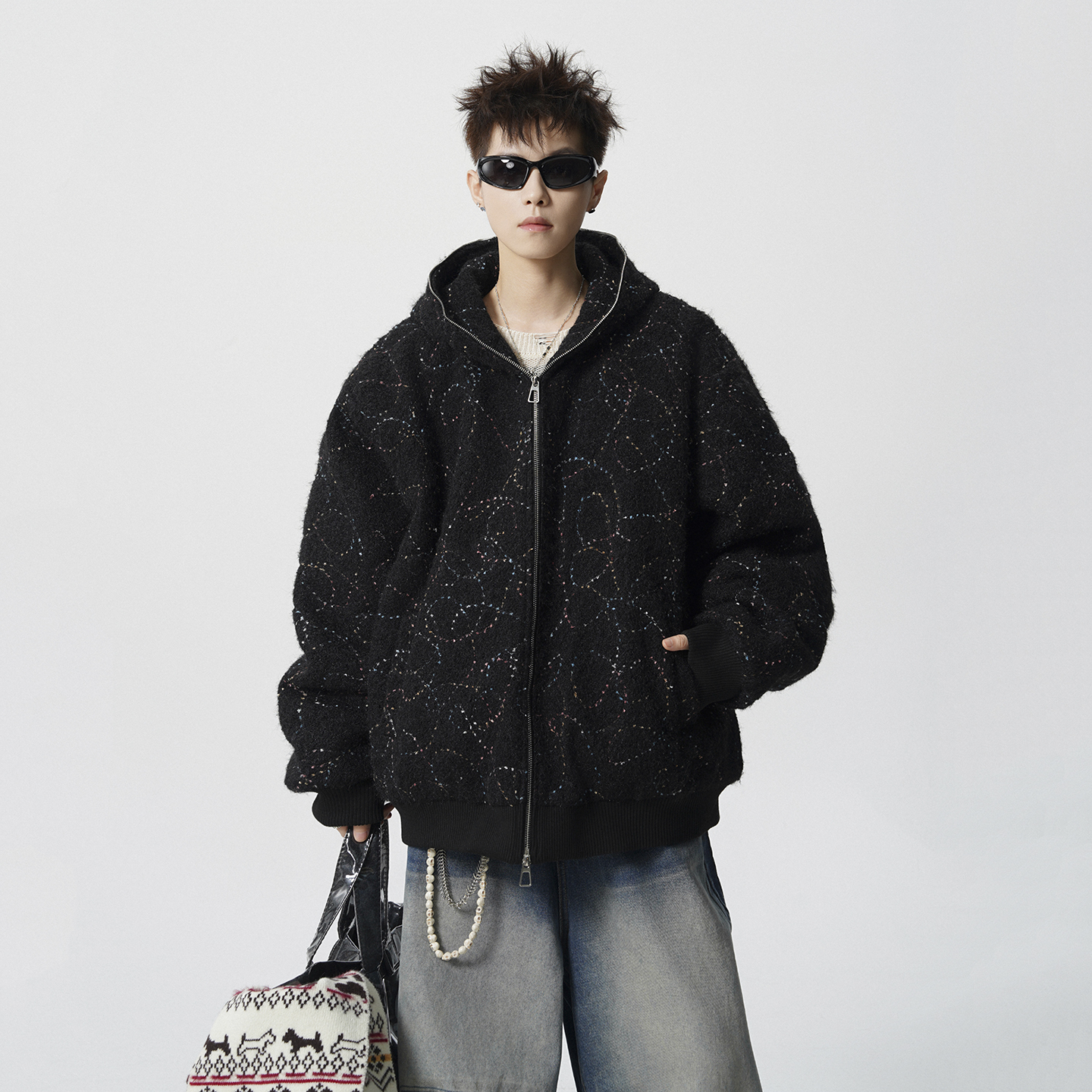 现货1014-MY969-P138刺绣提花棉服男冬美式设计感双拉链棉衣，男装棉衣，星座1014