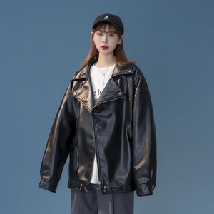 1014-JK09-pu皮夹克情侣冬季加绒ins炸街机车服P108图片