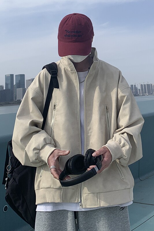 现货1014-PJK52-P98-限128~2025春秋新款双拉链大口袋皮衣夹克男,男装夹克,星座1014