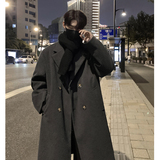 现货1014-FY607-P128得物直播精品秋冬毛呢大衣男中长款韩系风衣，男装风衣，星座1014